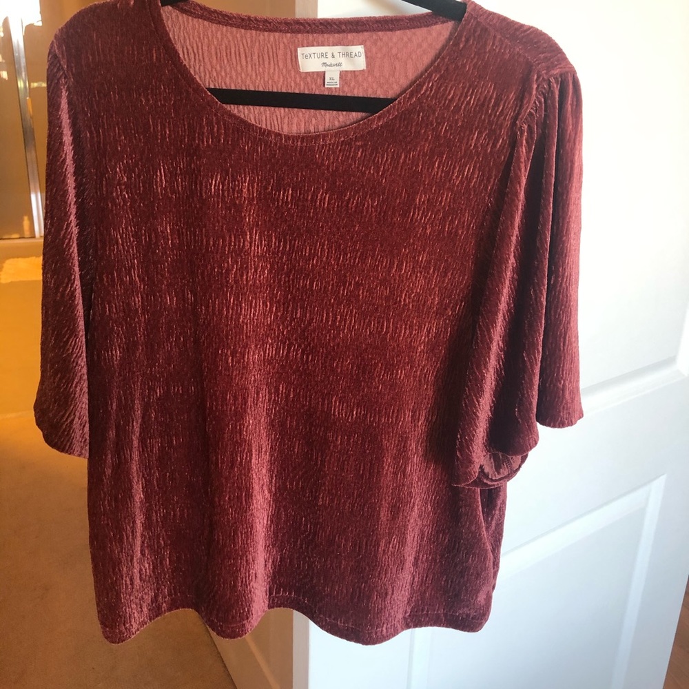 Madewell x texture and thread velvet top